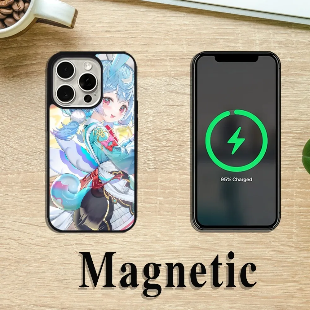 Game G-Genshin Impact S-Sigewinne Phone Case For iPhone 11 12 13 14 15 Pro Max Plus Magsafe Magnetic Wireless Charging