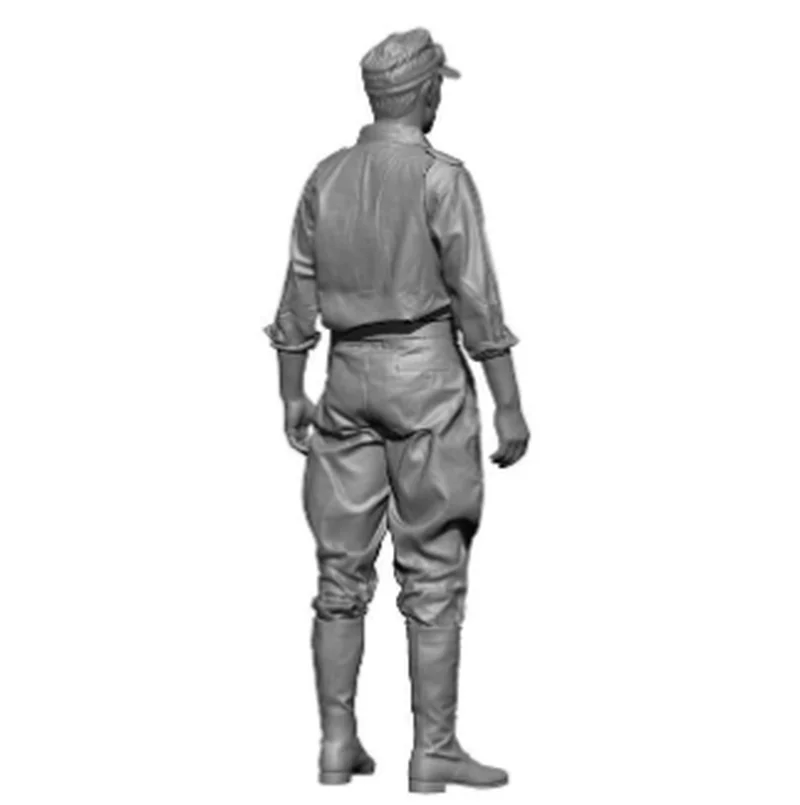Garage Kit 1/35 Ratio Resin Figure Model Kit Diorama Model Scene Layout Dak Officer Micro Scene Self-Assembly Unpainted DIY Toy