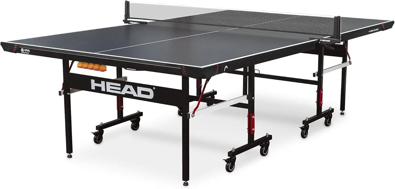 Summit USA Indoor Table Tennis Table, Competition Grade Net, 10 Minute Easy Set Up – Ping Pong Table W/ Playback Mode