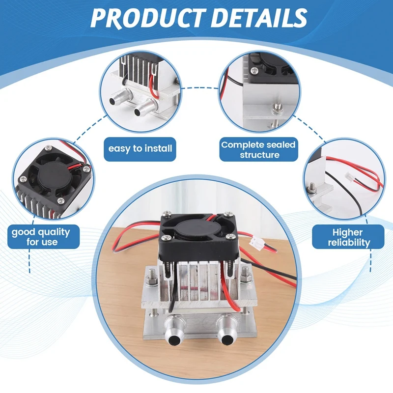 TEC1-12706 Termoelektryczny moduł Peltiera System chłodzenia wodnego 60W Zestaw do samodzielnego montażu w małej skali