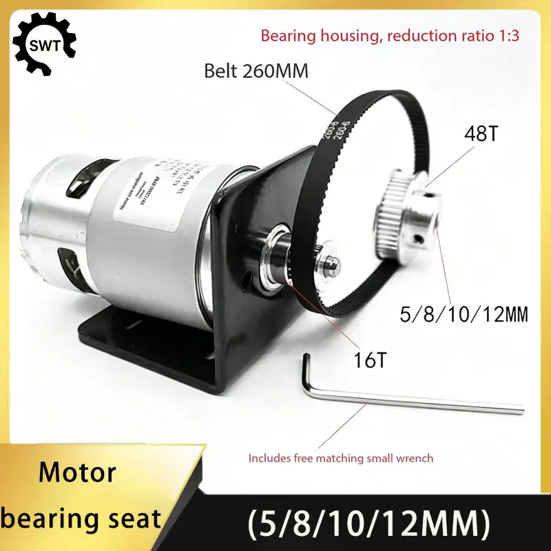 motore-dc-con-riduzione-1-3-775-12v-con-puleggia-dentata-2gt-16t-48t-velocita-regolabile-avanti-indietro-per-utensili-elettrici