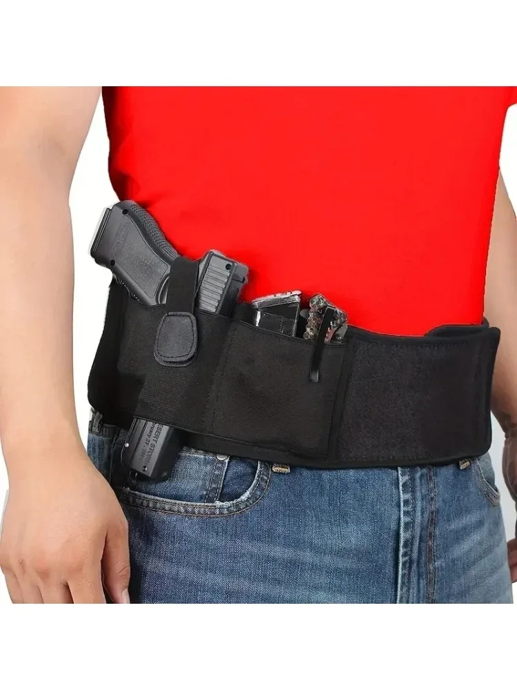 Ceinture de taille pour la chasse en plein air, le Fitness, la défense, étui pour pistolet à ventre tactique, sac de téléphone caché Portable, transport dissimulé