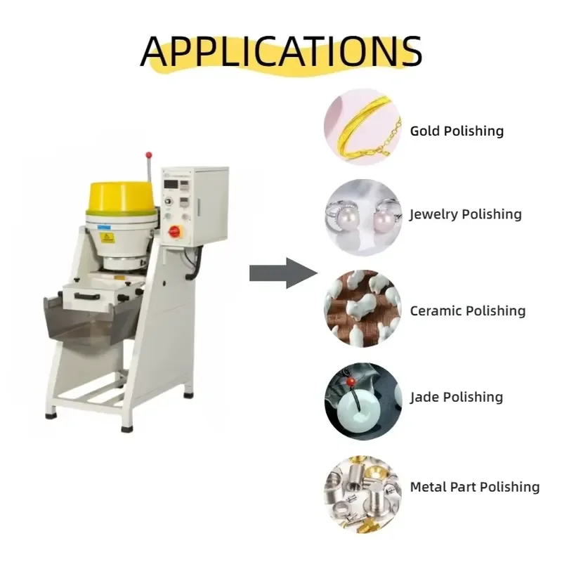 18L Single Barrel Adjustable Speed Dry and Wet Grinding Centrifugal Disc Finishing Machine
