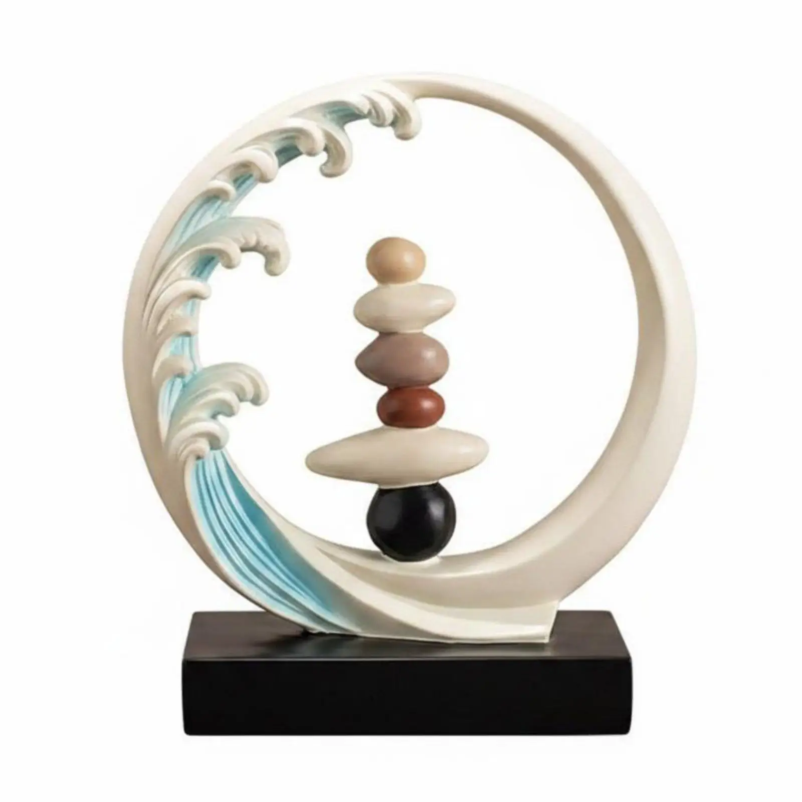 Abstract Resin Ornament Luxury Modern Table Statue Polished Texture for Entryway