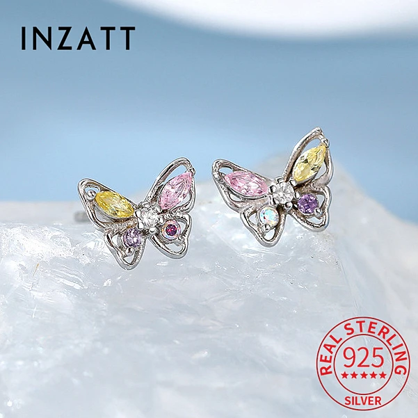 

Женские серьги-гвоздики из серебра 925 пробы с фианитами