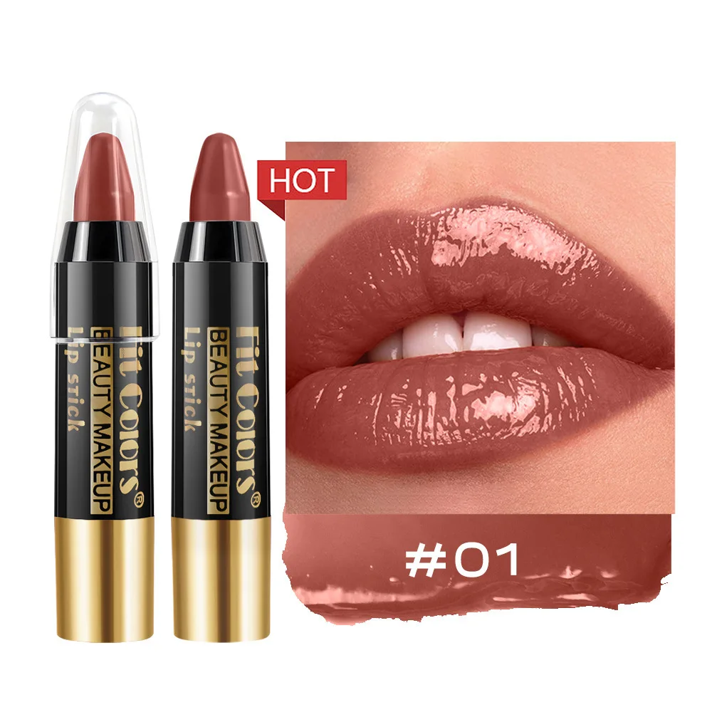 Feuchtigkeitsspendende Kreide Lippenstift Spiegel Solide Lip Gloss Stick Samt Dauerhafte Nicht Stick Tasse Lip Glasur Wasserdicht Gelee Lippen Liner Stift