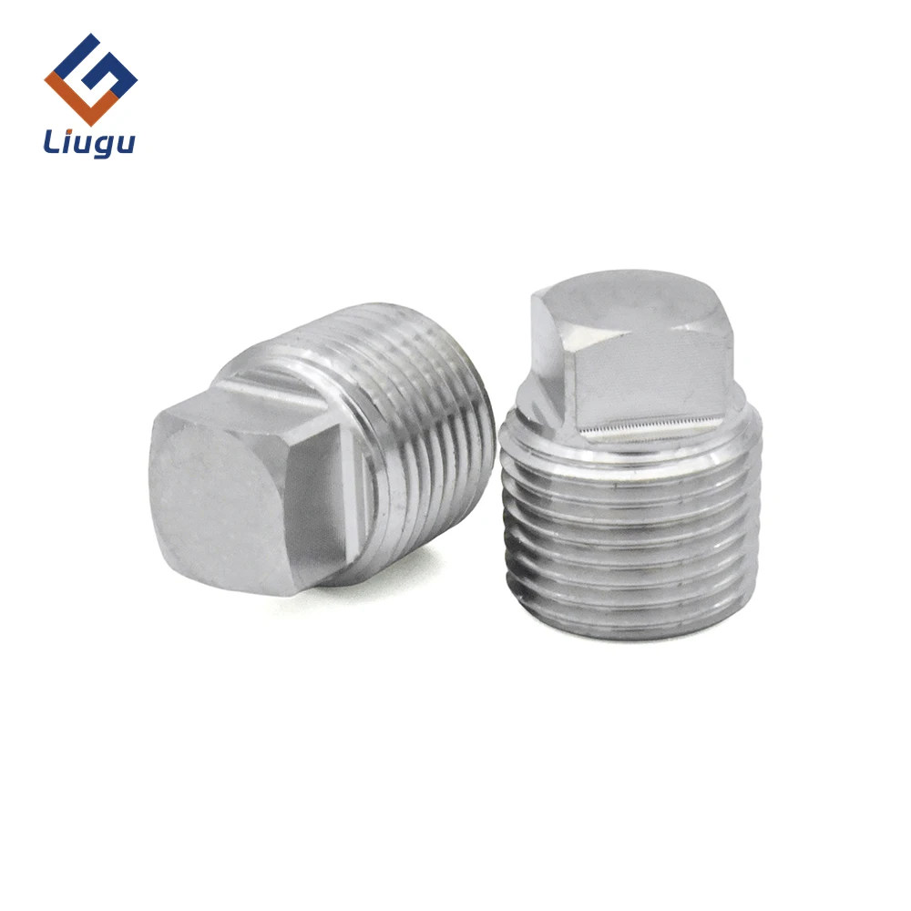Solid Square End Plug Cap, 1/8