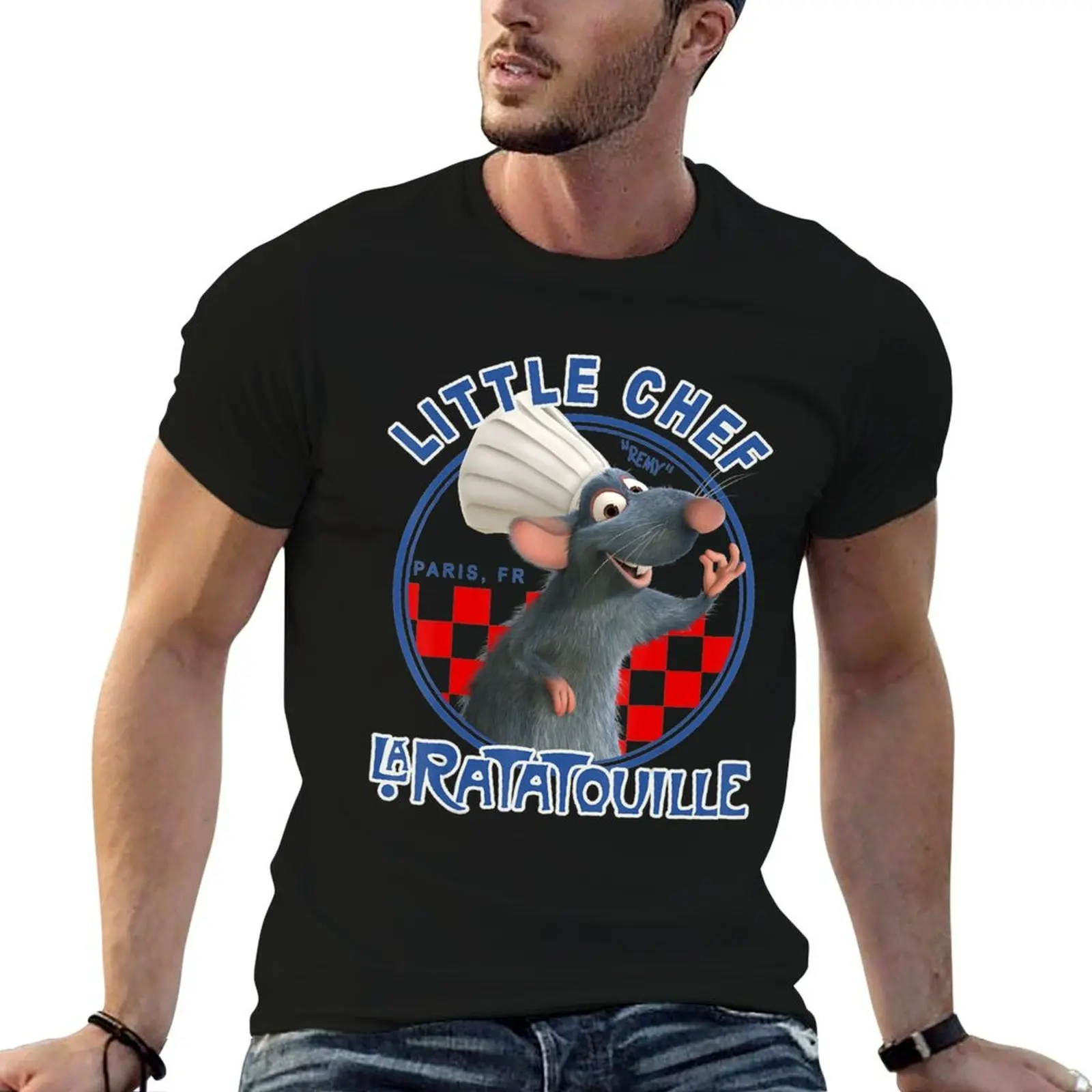 

Ratattouille Remy Little Chef T-Shirt man t shirts cotton anime t shirts oversize t shirt man casual T-shirt