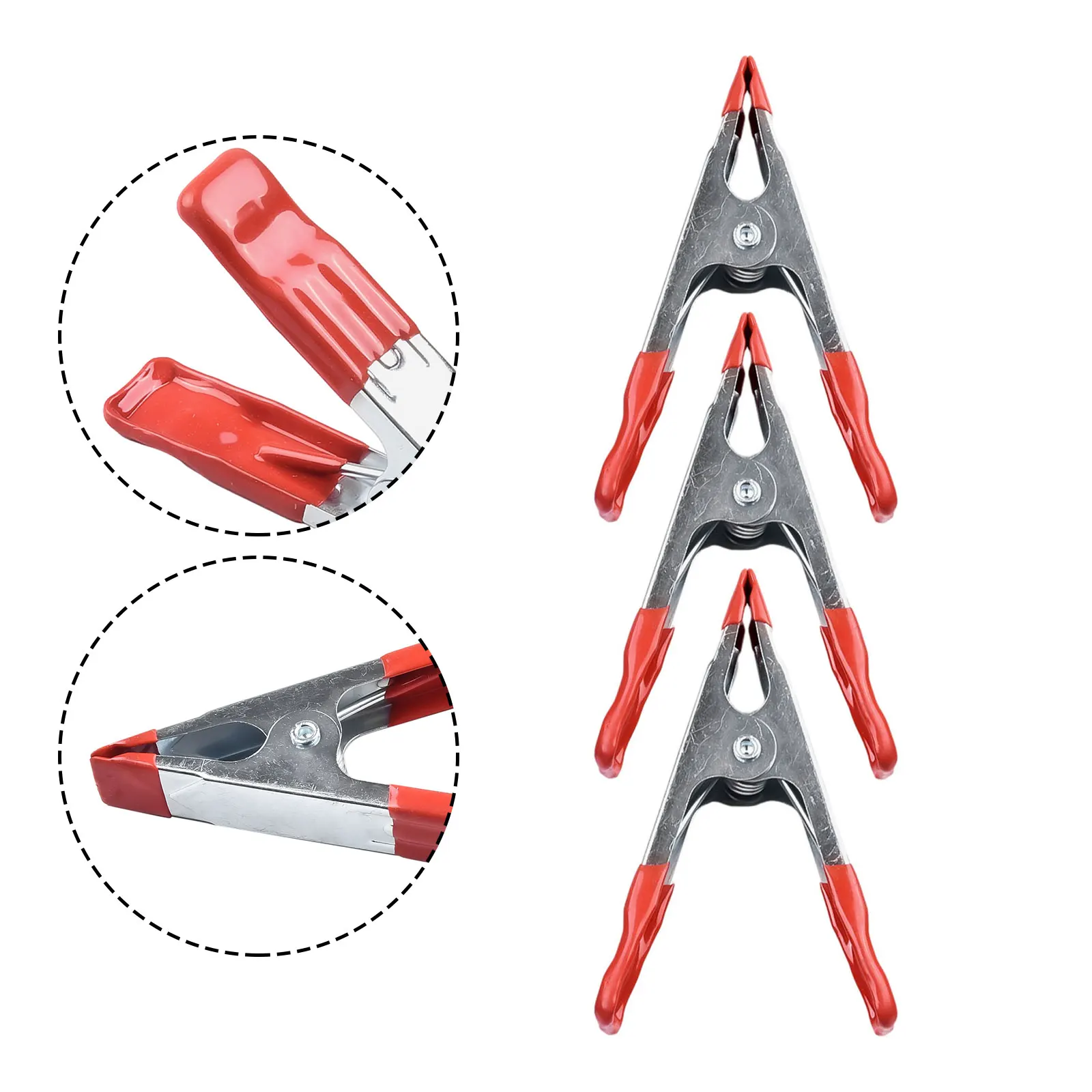 Construction Note Plastic Sheets Spring Clamps Metal Construction Clamps Clip Inch Includes Packaging Rubber Pads