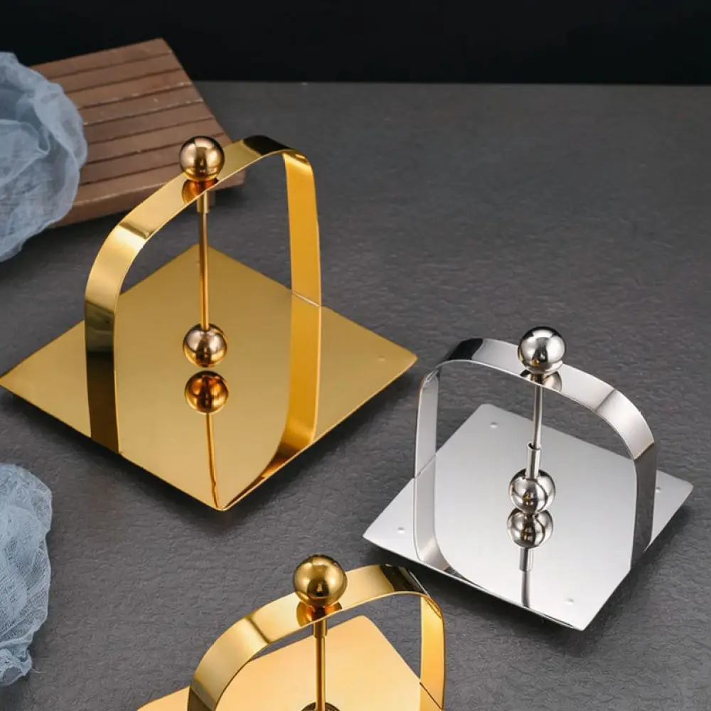 Elegant Stainless Steel Napkin Stand Rectangular Paper Dispenser Sturdy Metal Tissue Holder For Hotel Table Decor