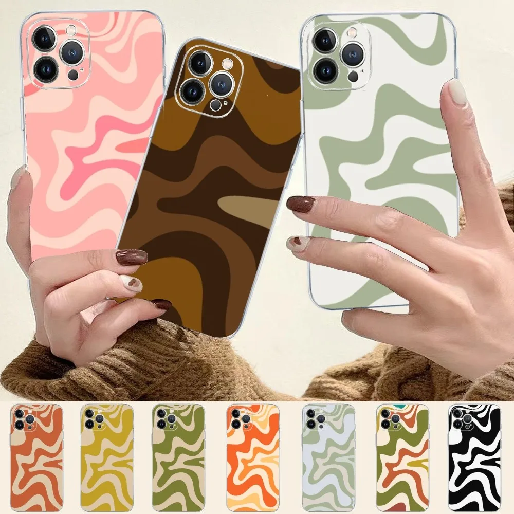 Liquid Swirl Phone Case For iPhone 15 14 11 12 13 Mini Pro XS Max Cover 6 7 8 Plus X XR SE 2020 Funda Shell