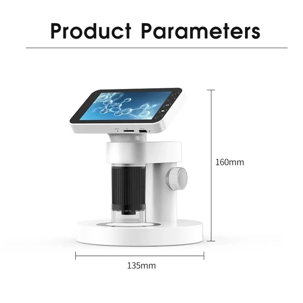 Mikroskop dziecięcy 4-calowy cyfrowy mikroskop LCD HD Kamera biologiczna dla dzieci z ekranem Stereofoniczny mikroskop optyczny