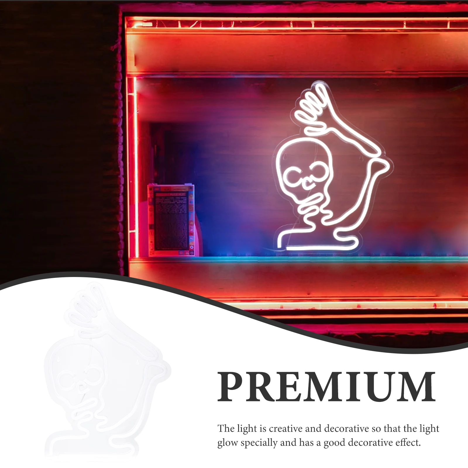 

Acrylic Backboard Neon Light Cold White Holiday Decorations Halloween Party Favors Luminous Background Christmas Shaped USB