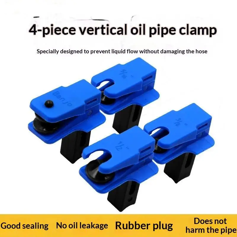 4Pcs Car Brake Fluid Line Blocking Plug Tool Kit Oil Spill Proof Leak Prevention for Auto Mechanic Use