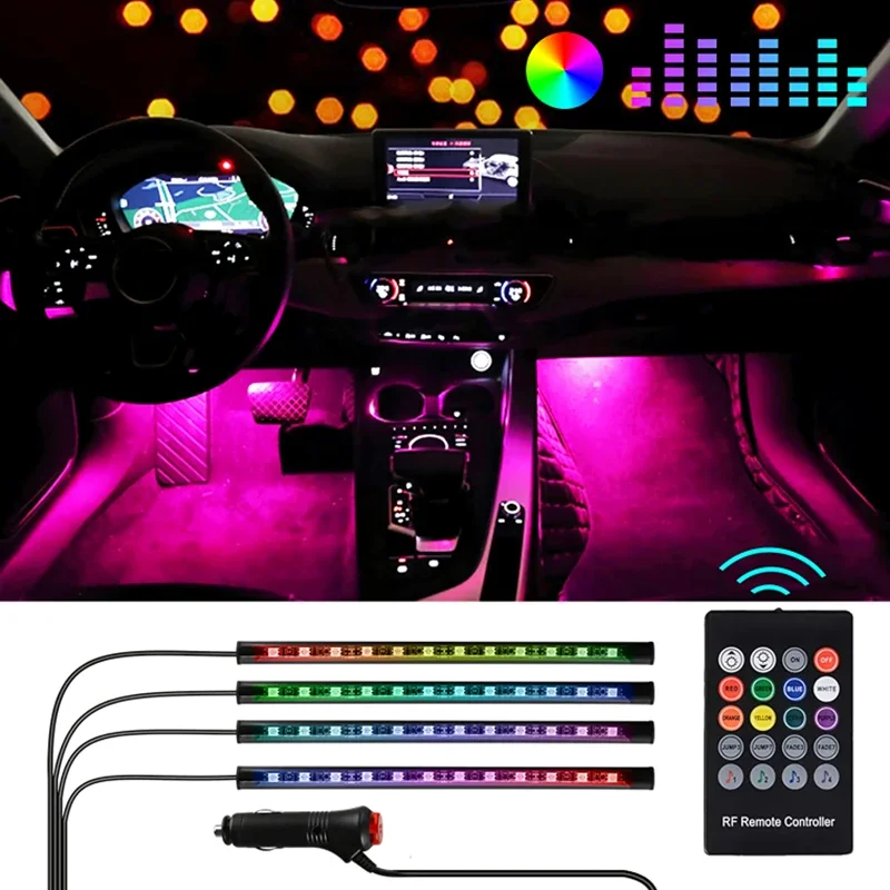 

Car Interior Decorative Lamps Strips Atmosphere Lamp Cold Light Decorative Dashboard Console Auto LED Ambient Lights Party Lamps