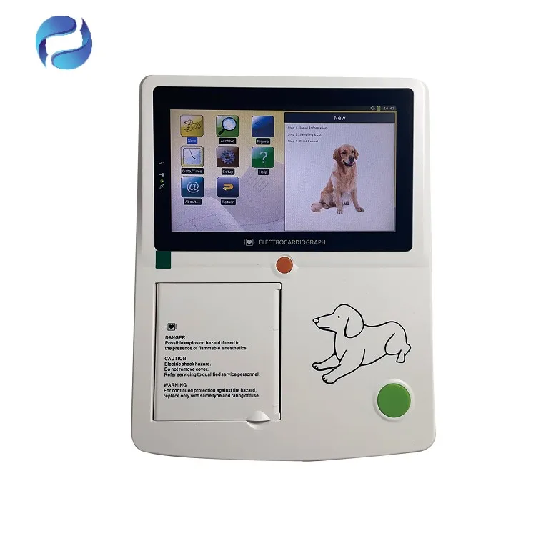Portable Digital Handheld ECG Machine For Veterans Pet Dogs 3 Channels 3 YEAR Warranty Online Technical Support Removable