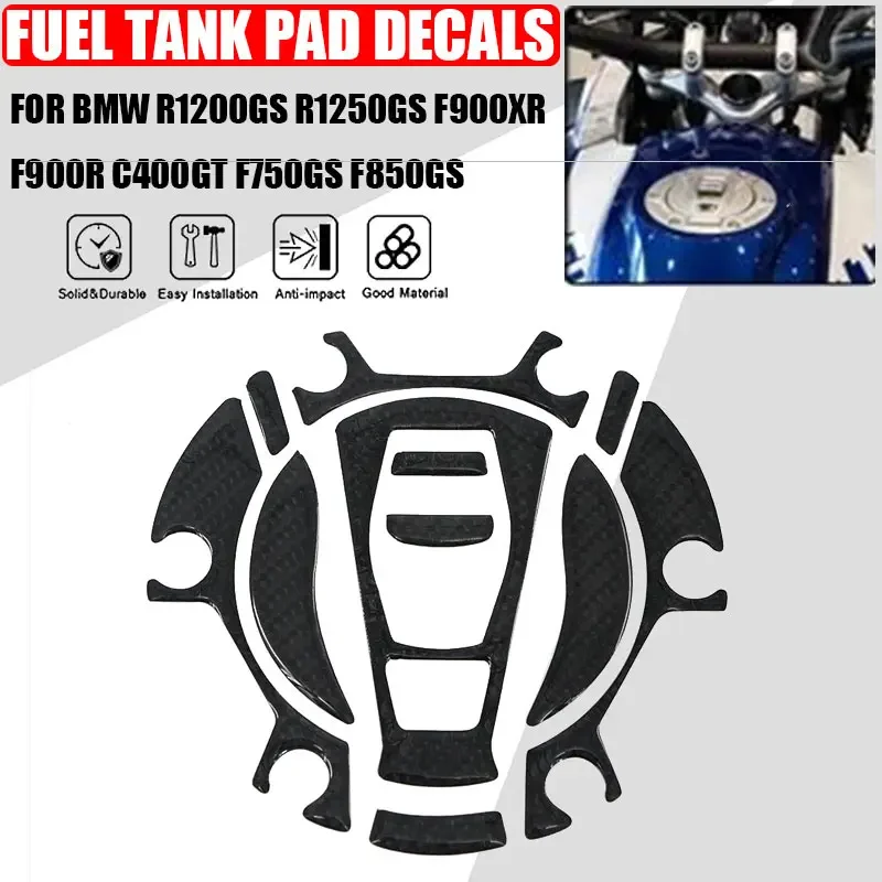 Motorcycle 3D Fuel Tank Pad Decals For BMW R1200GS R1250GS F900XR F900R C400GT F750GS F850GS Gas Oil Cap Cover Sticker Protector