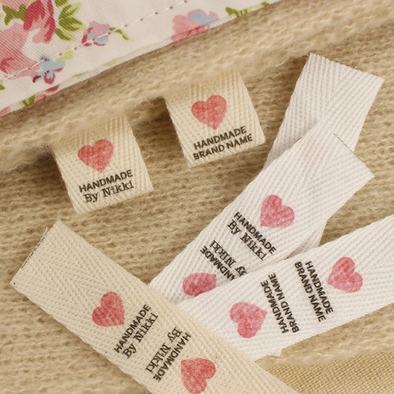 Twhere Fold Labels for Clothes, Personalized Brand Name, Sewing Accessories, SewMachine Labels, Xw5531, 15x50mm, Free Shipping