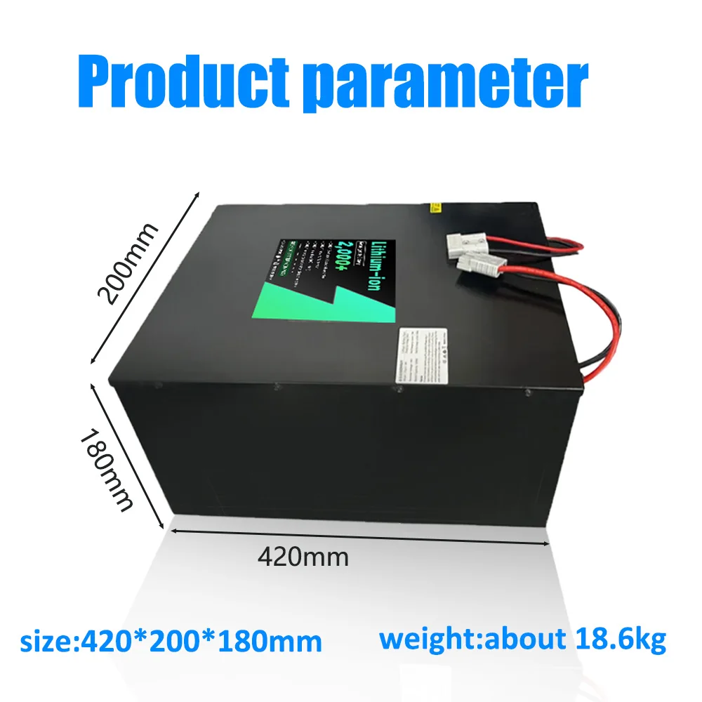 48V130Ah Sufficient capacity Li ion With Charger Lithium Polymer Battery Pack Perfect For Golf Cart  Tricycle MotorCycle Scooter