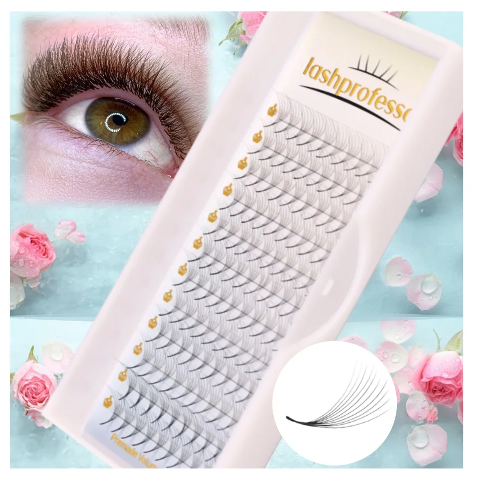 

Lashprofessor Pointy Base Premade Volume Fans 3D//6D/8D/10D Makeup Eyelash Extensions Thin Stem Russian Pre Made Lash Extensions