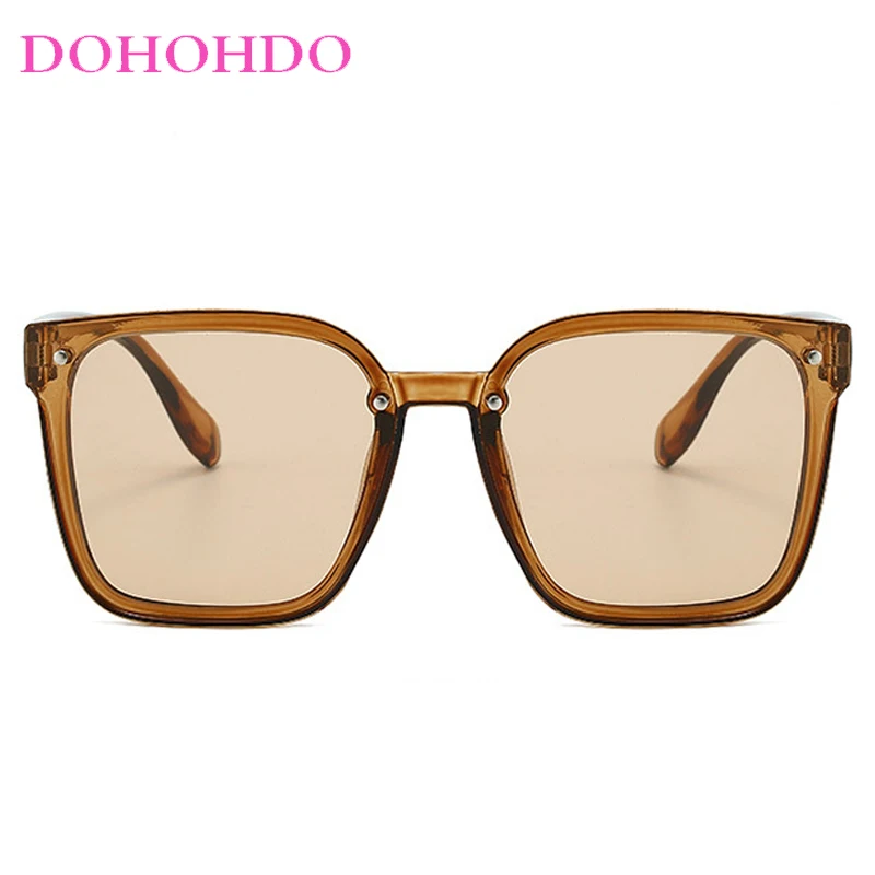 Gafas de sol clásicas con marco grande y cuadrado para mujer, anteojos de sol femeninos con uñas de arroz, de marca de diseñador, Retro, para conducir al aire libre, para pescar, UV400