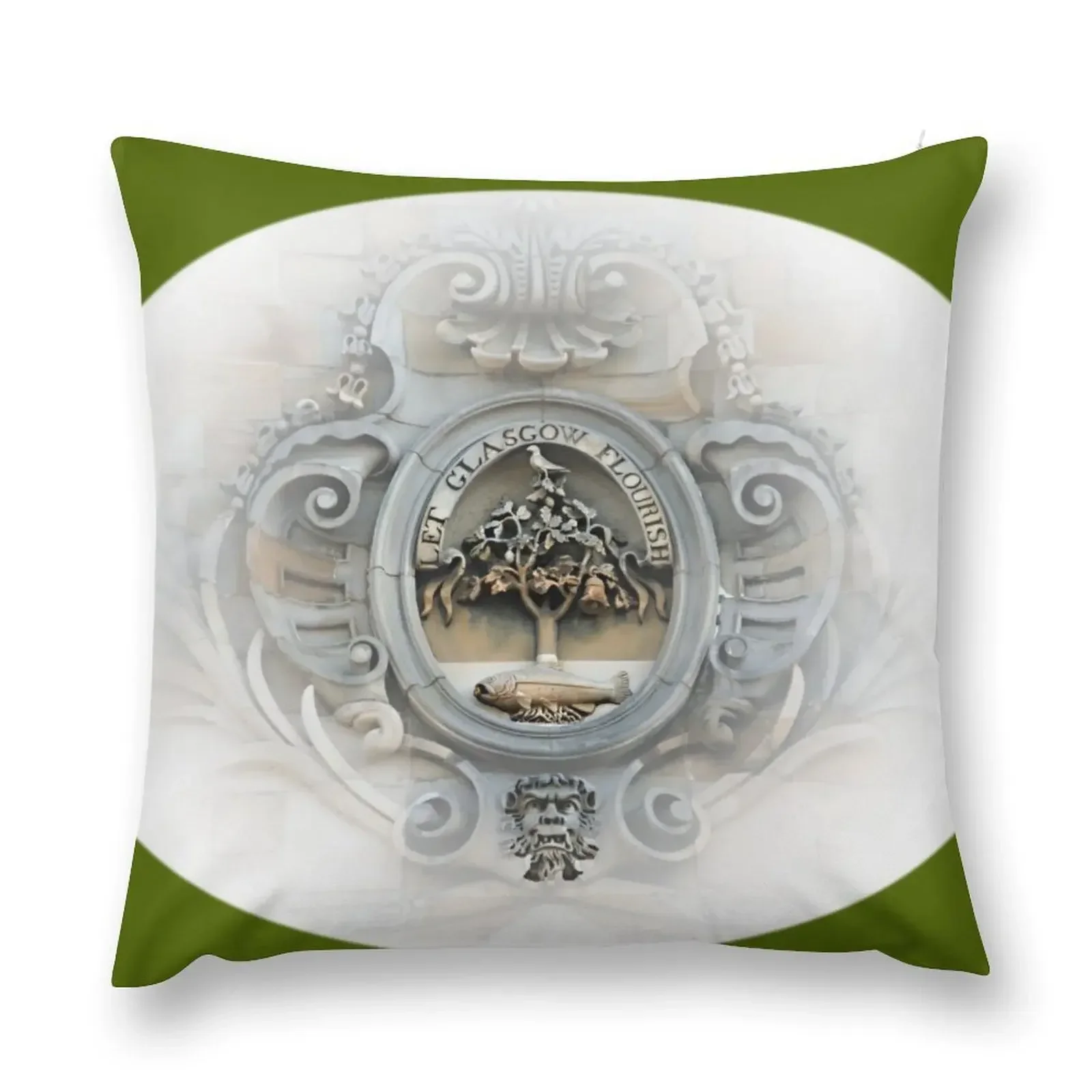 

Let Glasgow Flourish Throw Pillow Embroidered Cushion Cover Pillowcases Cushion Cover For Sofa pillow