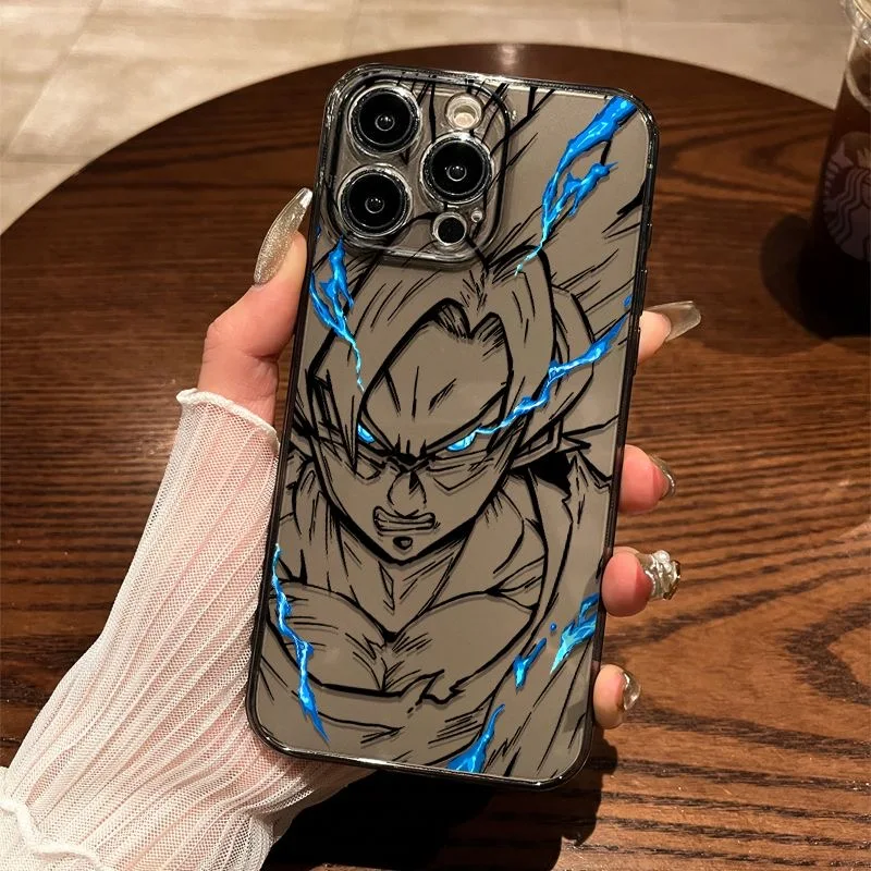 Dragon Balls Schwarze Goku-Handyhülle für iPhone 16 15 14 13 12 11 Mini Pro Max X XR XS Max 7 8 Plus SE20 Transparente Abdeckung