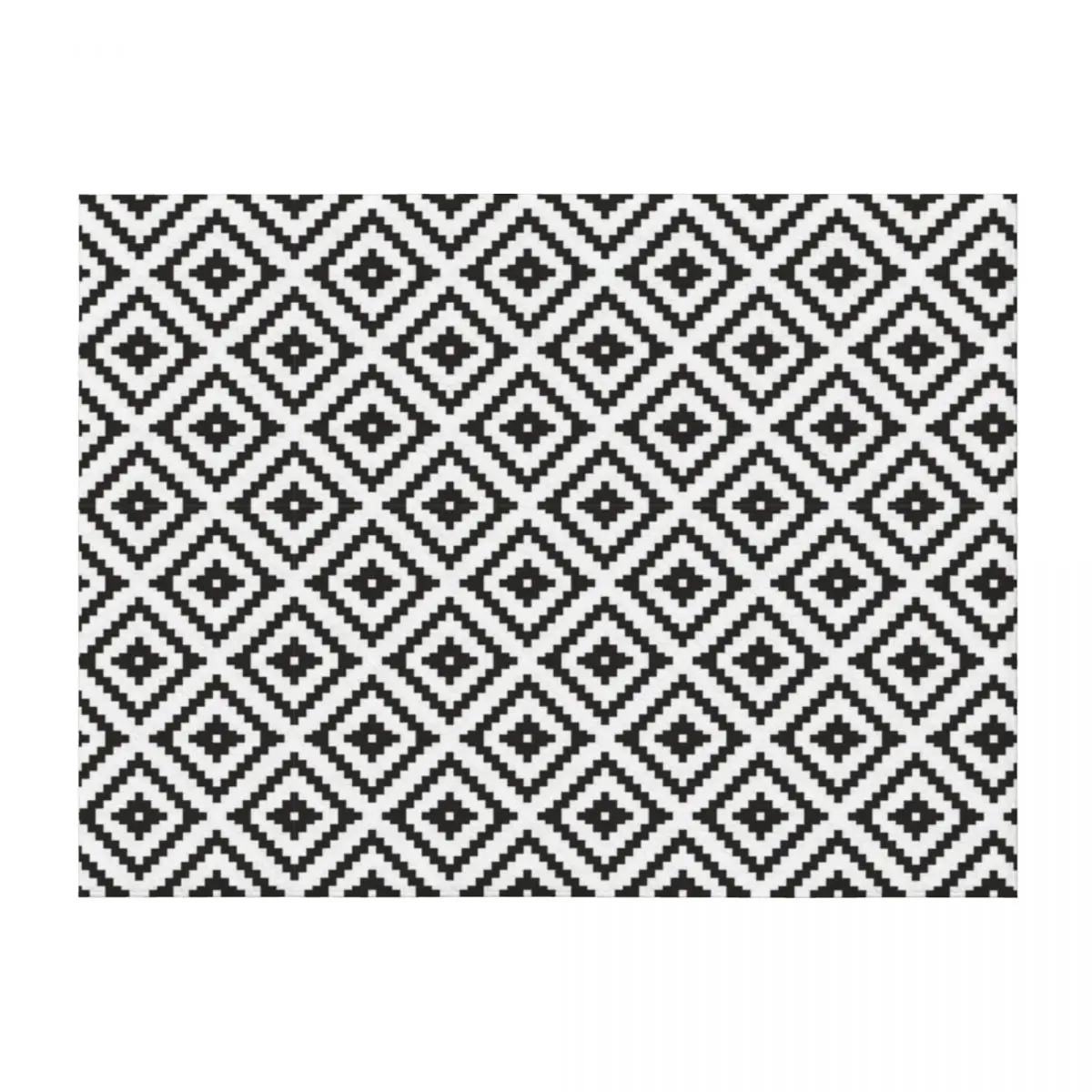 

Aztec - Black on White Throw Blanket Soft Plush Plaid heavy to sleep sofa bed Picnic Blankets