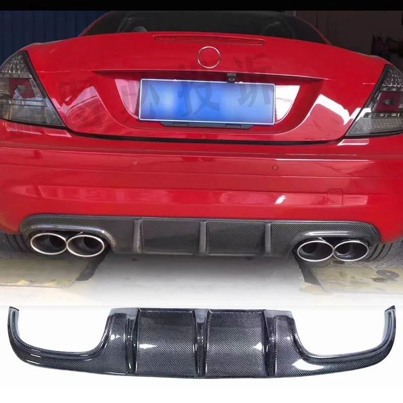 Suitable for 2005-2010 Mercedes Benz SLK R171 SLK350 SLK300 AMG style rear 100% carbon fiber material bumper body kit(AMG only)