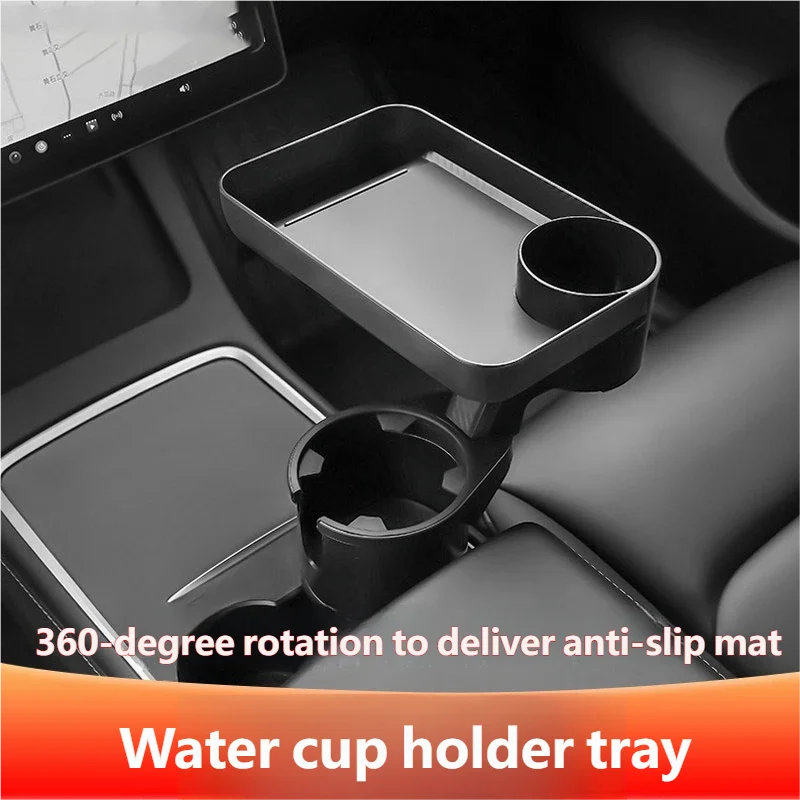 Car Cup Holder Tray Table Swivel Car Food Tray Table for Rear/Front Seat for Eating Drinking Sauce Holder for Car Road Trip