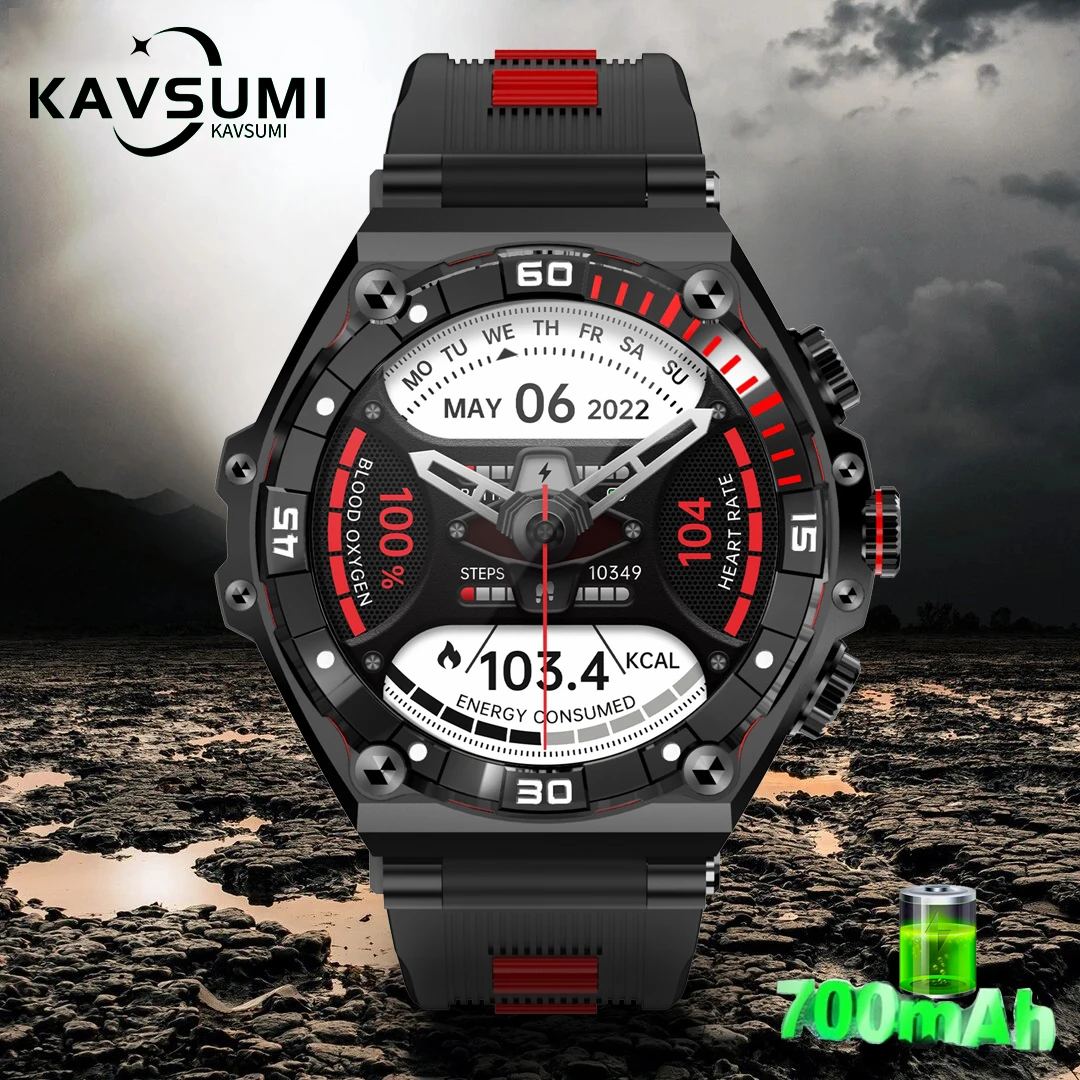 700mAh Extra Long Standby Big Battery IP68 Waterproof Smart Watch 1.43inch 466*466 HD AMOLED Display Bluetooth Call Smartwatch