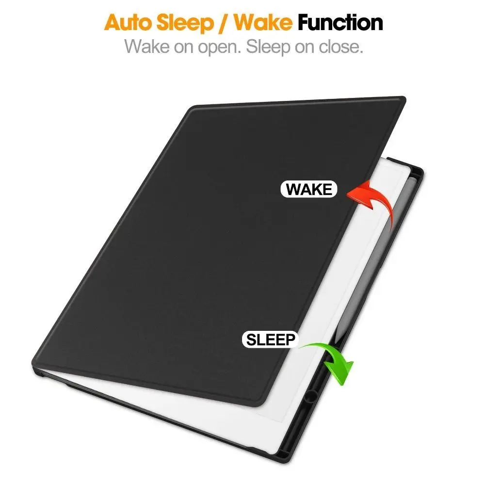 

Leather Protective Case Auto Sleep/Wake with Pencil Holder Color Tablet Cover Shockproof for reMarkable Paper Pro 11.8 inch 2024