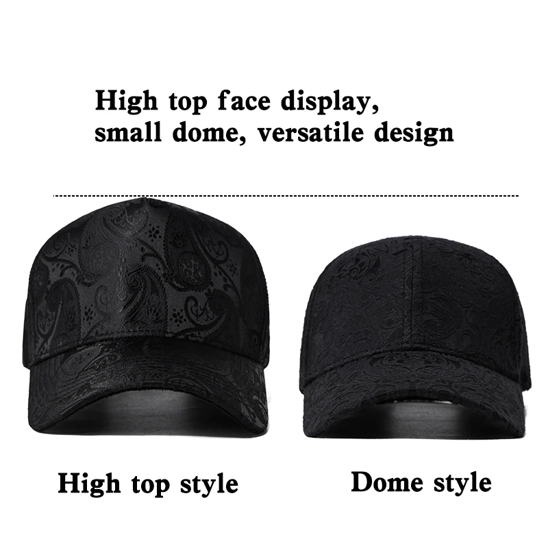 High top cap circumference hat female autumn new lace jacquard high baseball cap han edition show face small fashion is cap