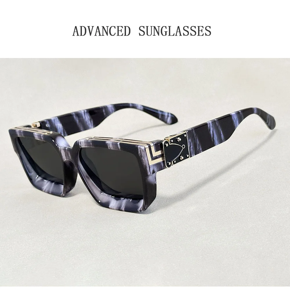 Senior Quadratische Sonnenbrille Herren Vintage Millionaire Sonnenbrille Damen Silber Retro Modebrille Dropshipping Gafas De Sol Hombre – Detail 13