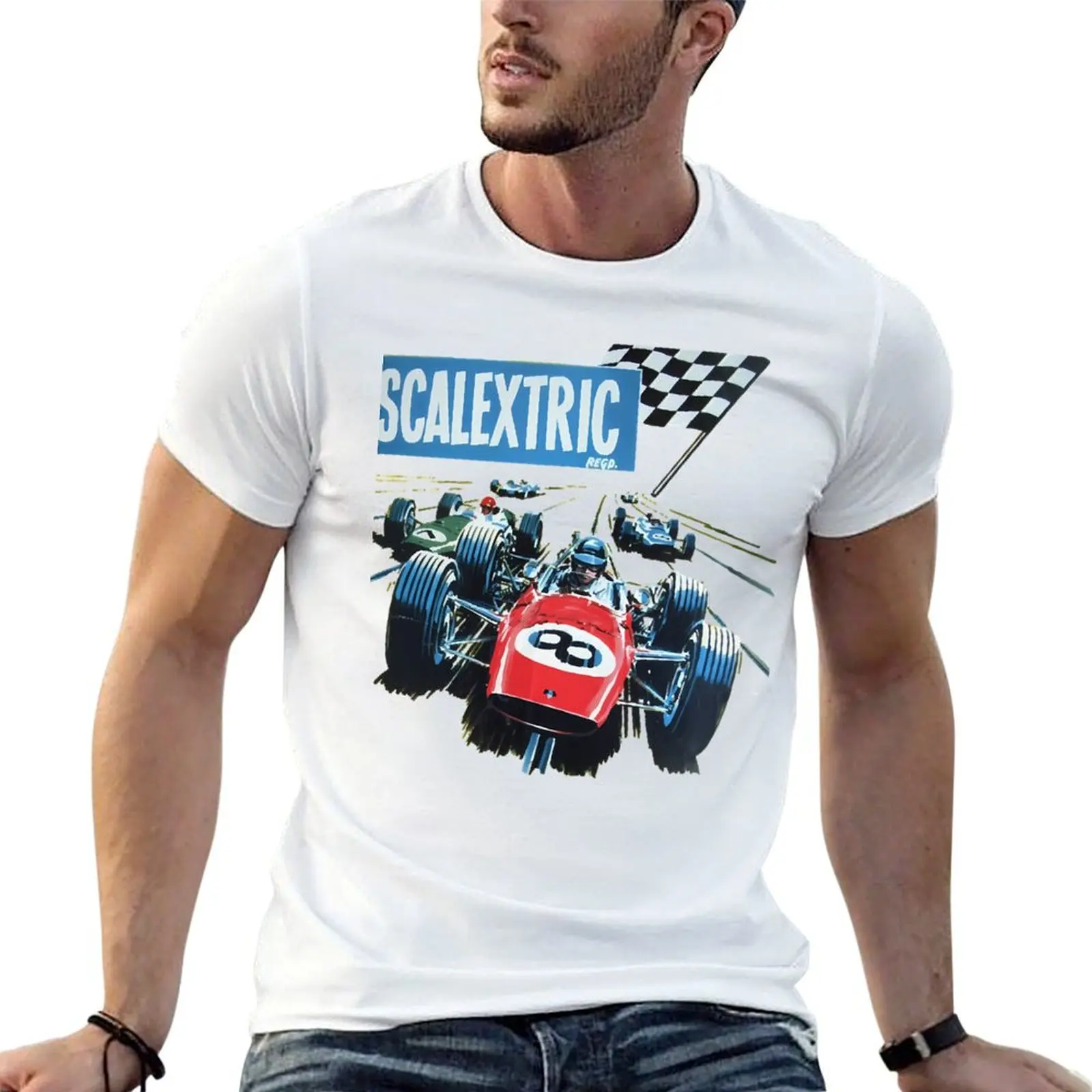 Camiseta clásica Scalextric para hombre, camiseta de algodón de alta calidad, camisetas divertidas de diseñador para hombre, camiseta para hombre