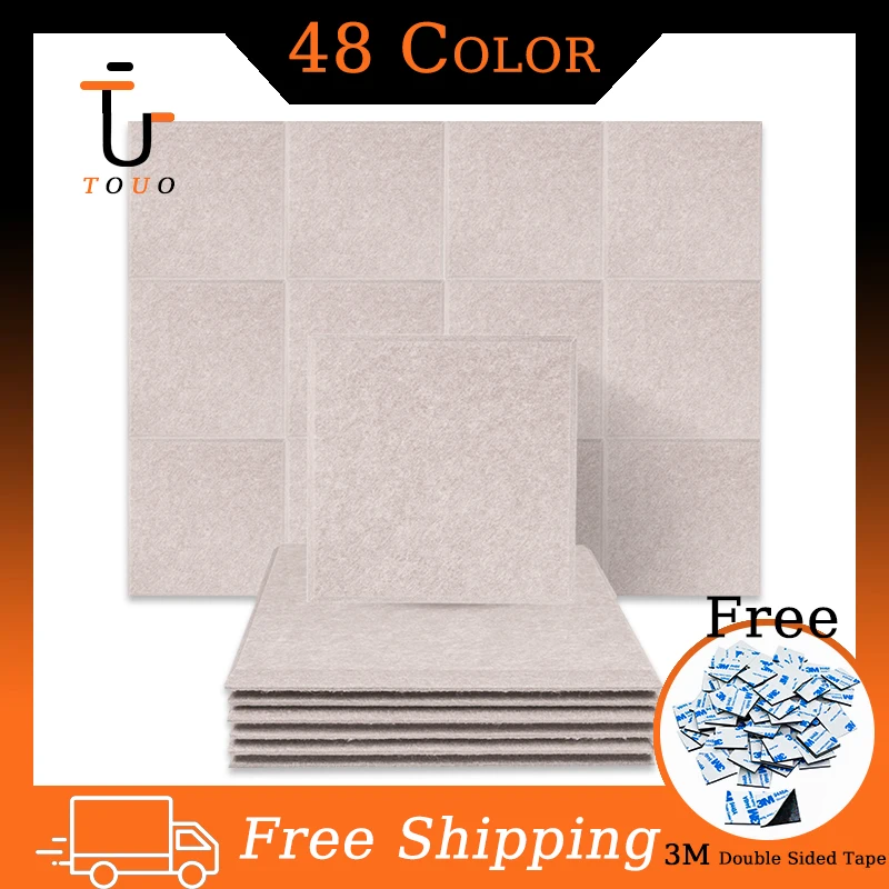 

TOUO Soundproofing Treatment 12 Pcs Studio Home Sound Proof Panel Room Accessories High Density Acoustic Wall Sticker