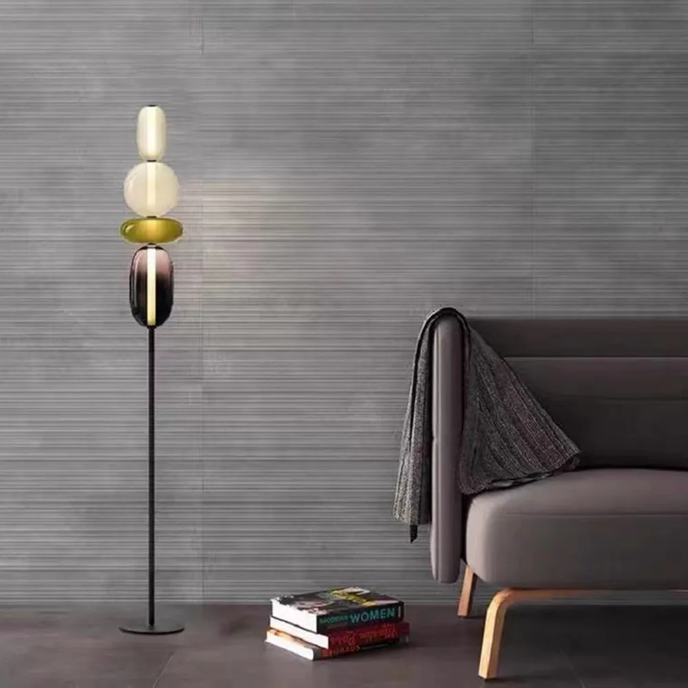 

PEBBLES FLOOR LIGHT Nordic Красочная стеклянная лампа Украшение гостиной Спальня Декор спальни прикроватные лампы