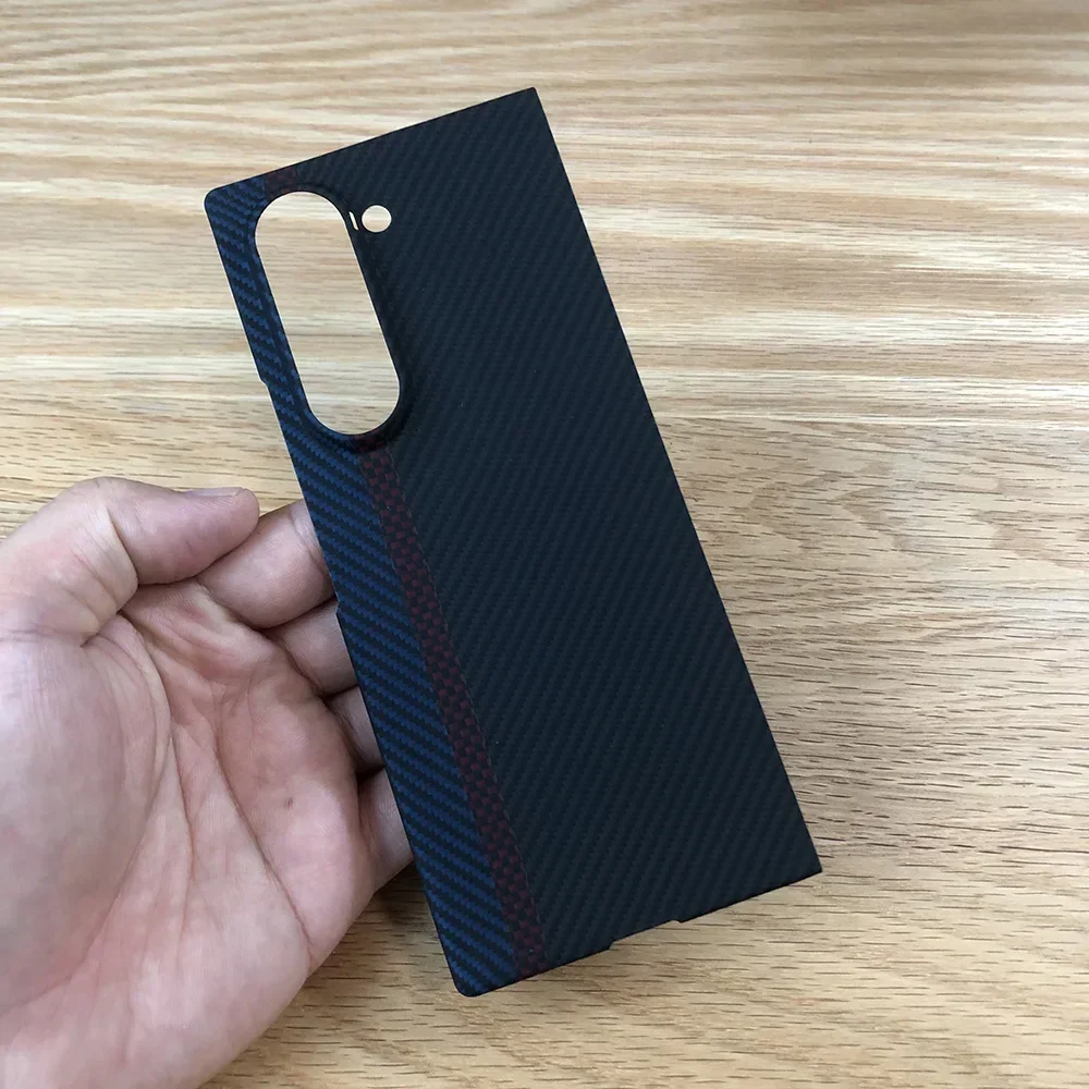 HKFD balck case for Samsung Z Fold6 Fold 6 Kevlar Aramid Carbon Fiber Geometric lightweight Anti-Scratch Non-Slip Matte 09