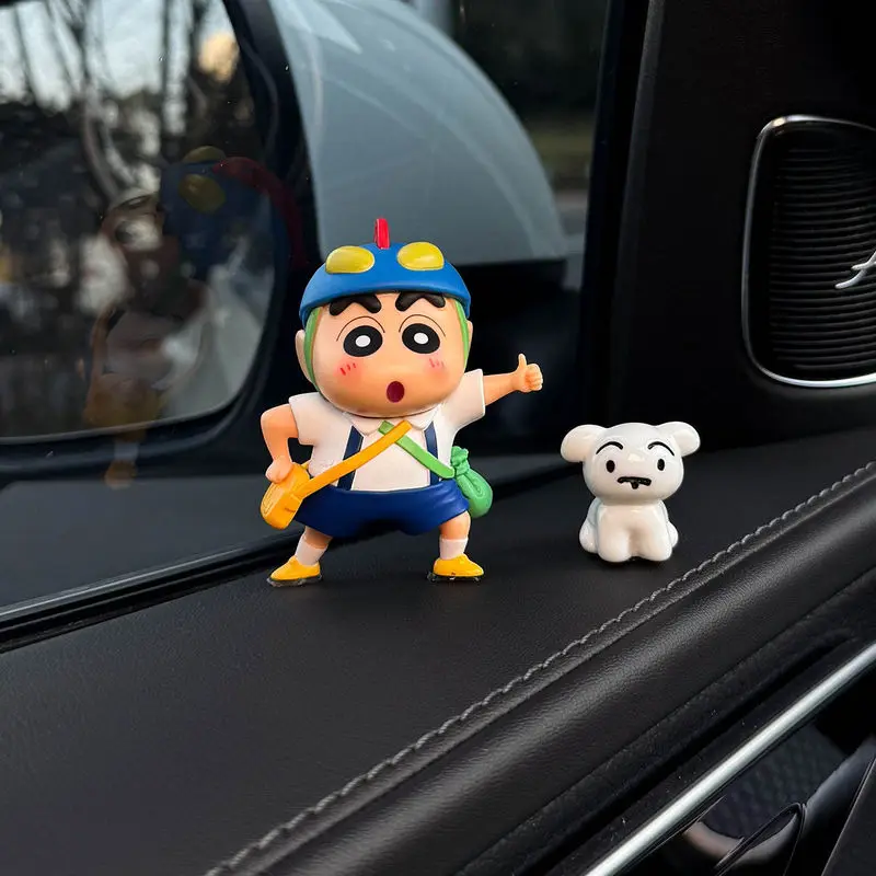 Crayon Shin-Chan Car Dashboard Ornaments Auto Interior Window Console Decor Figurines Desktop Decoration Mini Figure Model Gifts