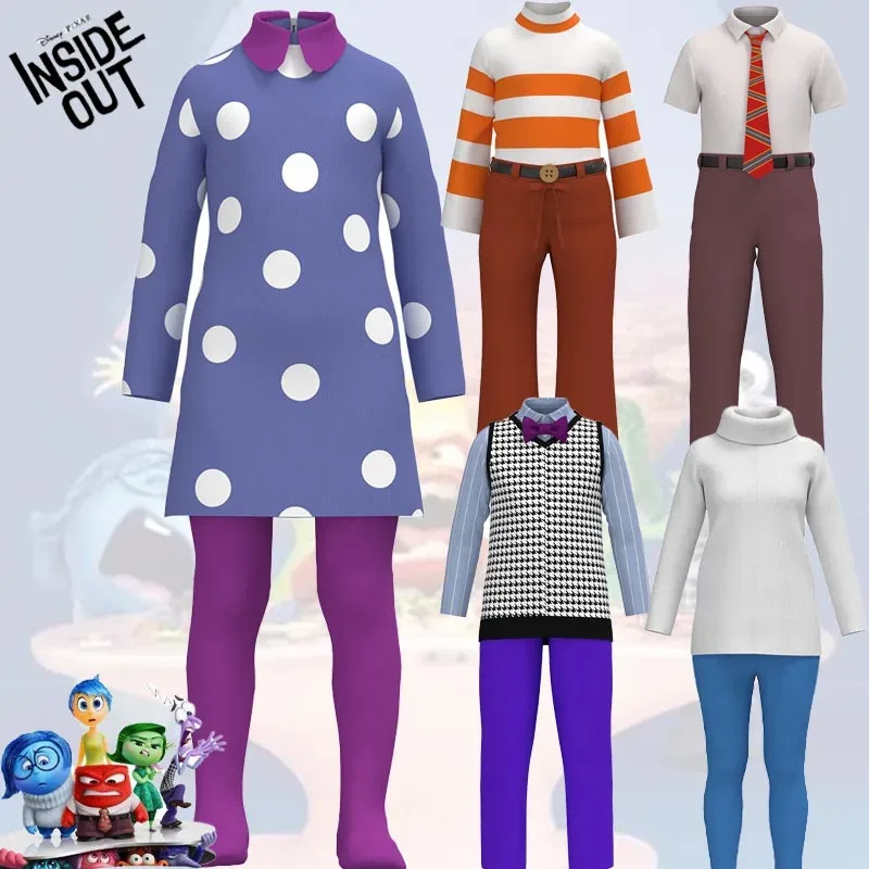 

Anime Movie Inside Out Cosplay Costume Anxiety Anger Fear Envy Sadness Outfits Halloween Party Performance Suits for Adult Kids