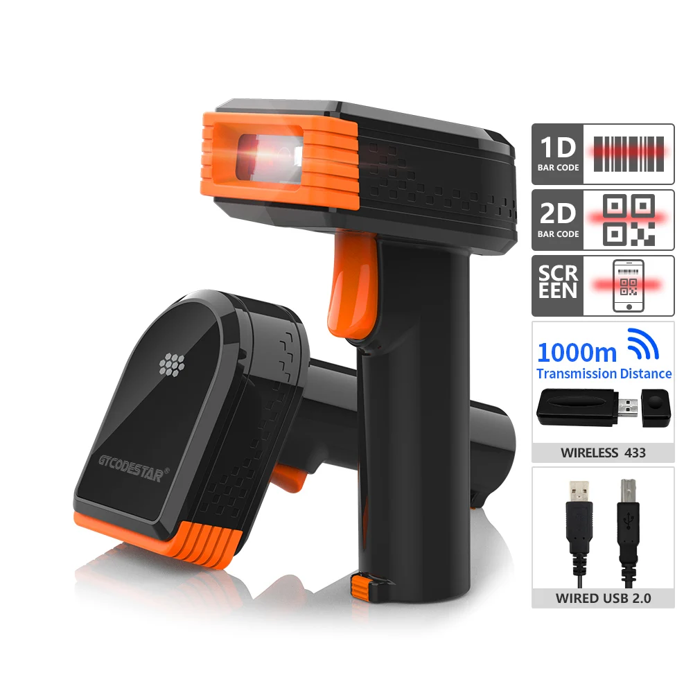

Сканер GTCODESTAR Беспроводной считыватель штрих-кодов USB-сканер штрих-кодов Blue-tooth GT-3310