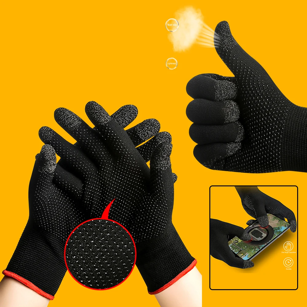 Sweat Proof Anti-slip Sensitive Touch Screen Gaming Finger Thumb Sleeve Fingertip Gloves For PUBG Mobile Game Accessories