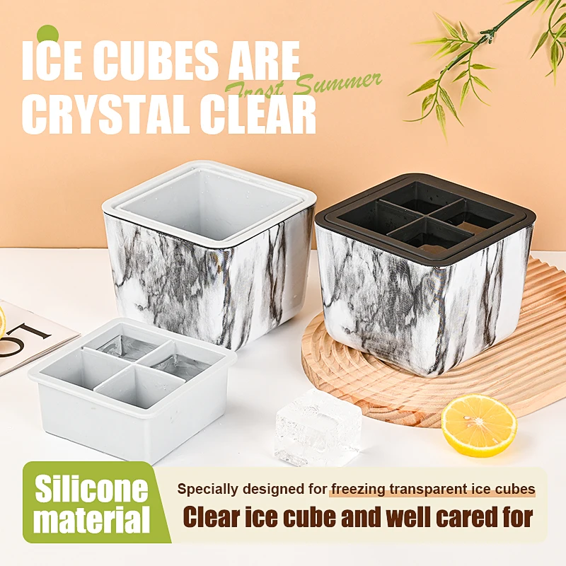 

Поддон для льда VITAVON с высокой прозрачностью, легко снимается, 4 кубика размером 2 x 2 x 2 дюйма, идеально подходит для шариков для виски, долговечная форма lce