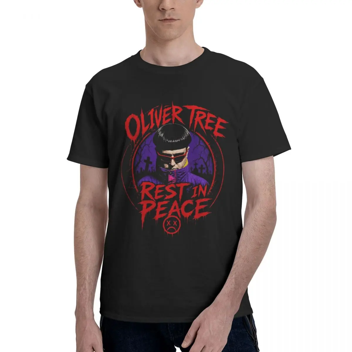 Oliver Tree RIP Rest In Piece Fun T Shirts Graphic Y2K Unique Tees Mens Women T Shirt Clothes