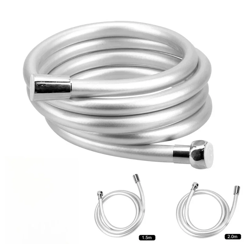 PVC Shower Hose 2m/1.5m High Pressure Flexible Anti-Twist Handheld Bathroom Accessories GI 1/2 Universal Fit Gun Metal