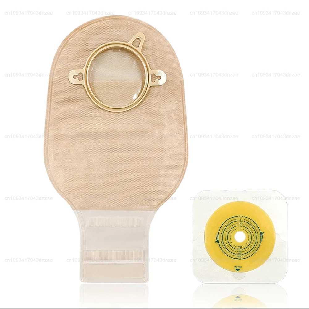 10 bags / 5 barriers Ostomy Supplies Colostomy Bags Two Piece Drainable Pouches with hoop and look Ileostomy Stoma Care