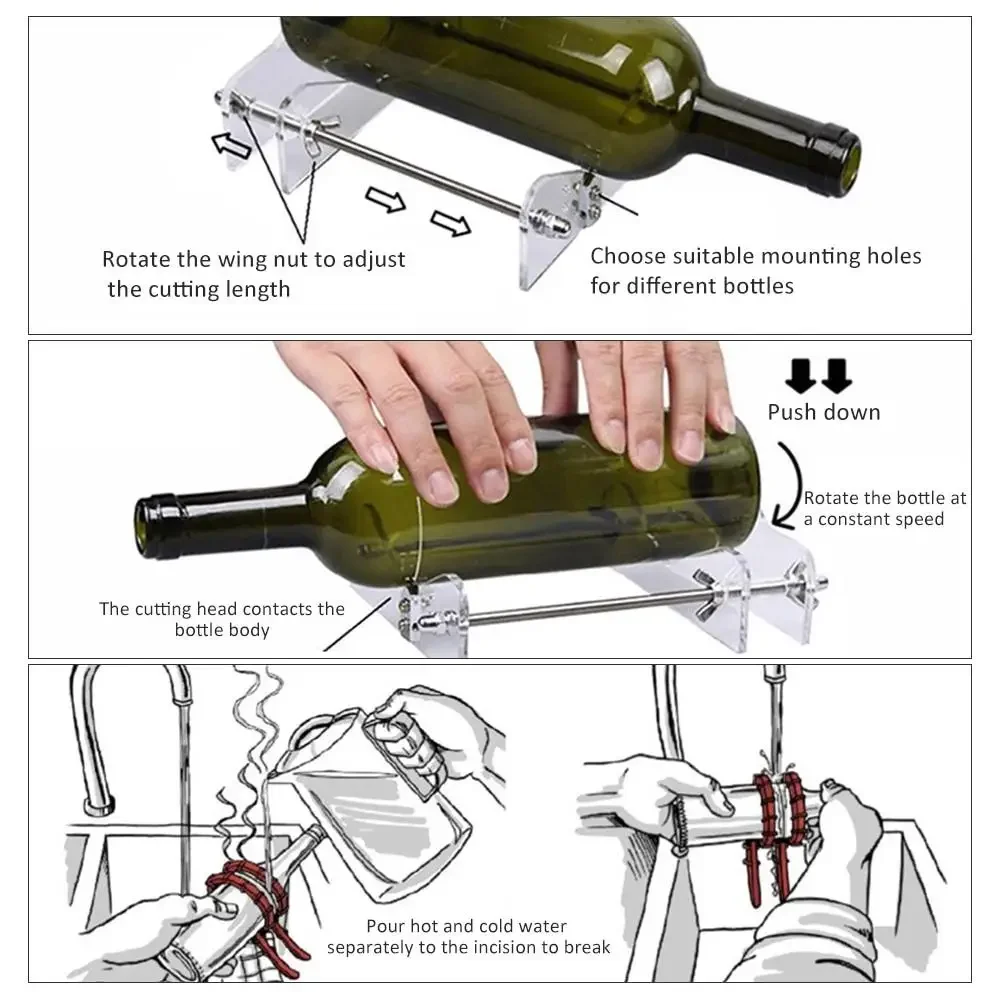 Professional for Beer Bottles Cutting Glass Bottle-Cutter DIY Tools Machine Wine Cup Cut Acrylic Round Bottle Cutter