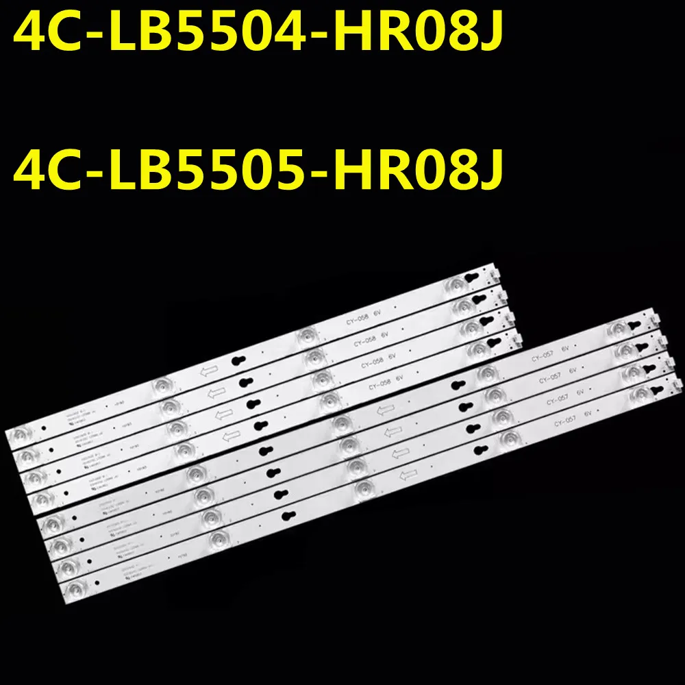 

8 шт. светодиодных лент для подсветки для Y55G29 55AU7500 L55S4900FS L55S4900 LE55D8600 L55E5800A-UP L55F3303B 55HR330M05A6 55HR330M04B6 v5