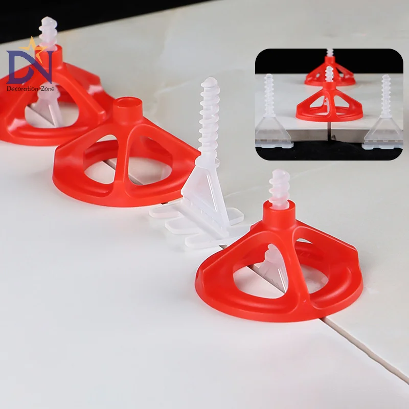 50/100PCS Tile Laying Wall Floor Fixing Construction Tools Ceramic Tile Leveling System Clips Spacers Straps Spiral Wadge