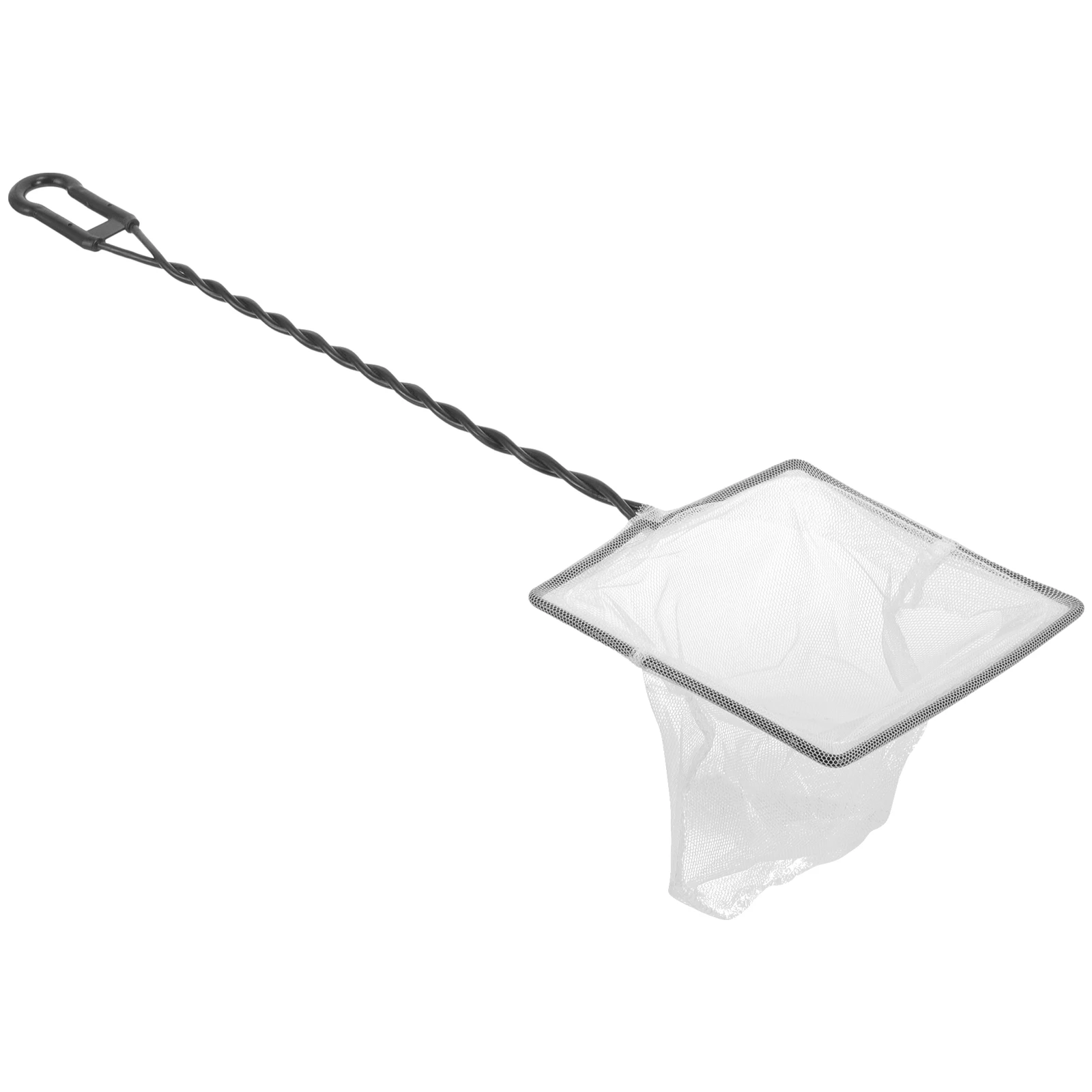 

Portable Fish Net Fish Tank Landing Net Long Handle Square Aquarium Accessories Fishing Net Fish Floating Objects Cleaning Tool